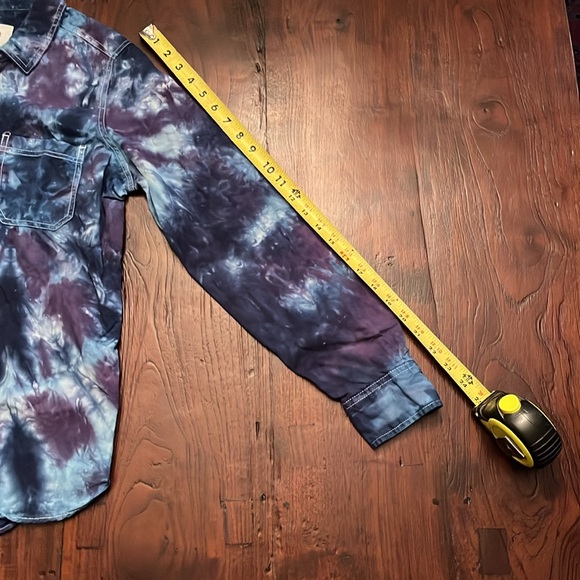 Tie-Dye Denim Shirt Women Size Large - Picture 6 of 7